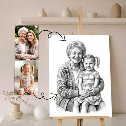 Add Deceased Loved One to Photo | Merge Multiple Pictures | Custom Family Memorial Portrait | Combine Photos | Sympathy Gift