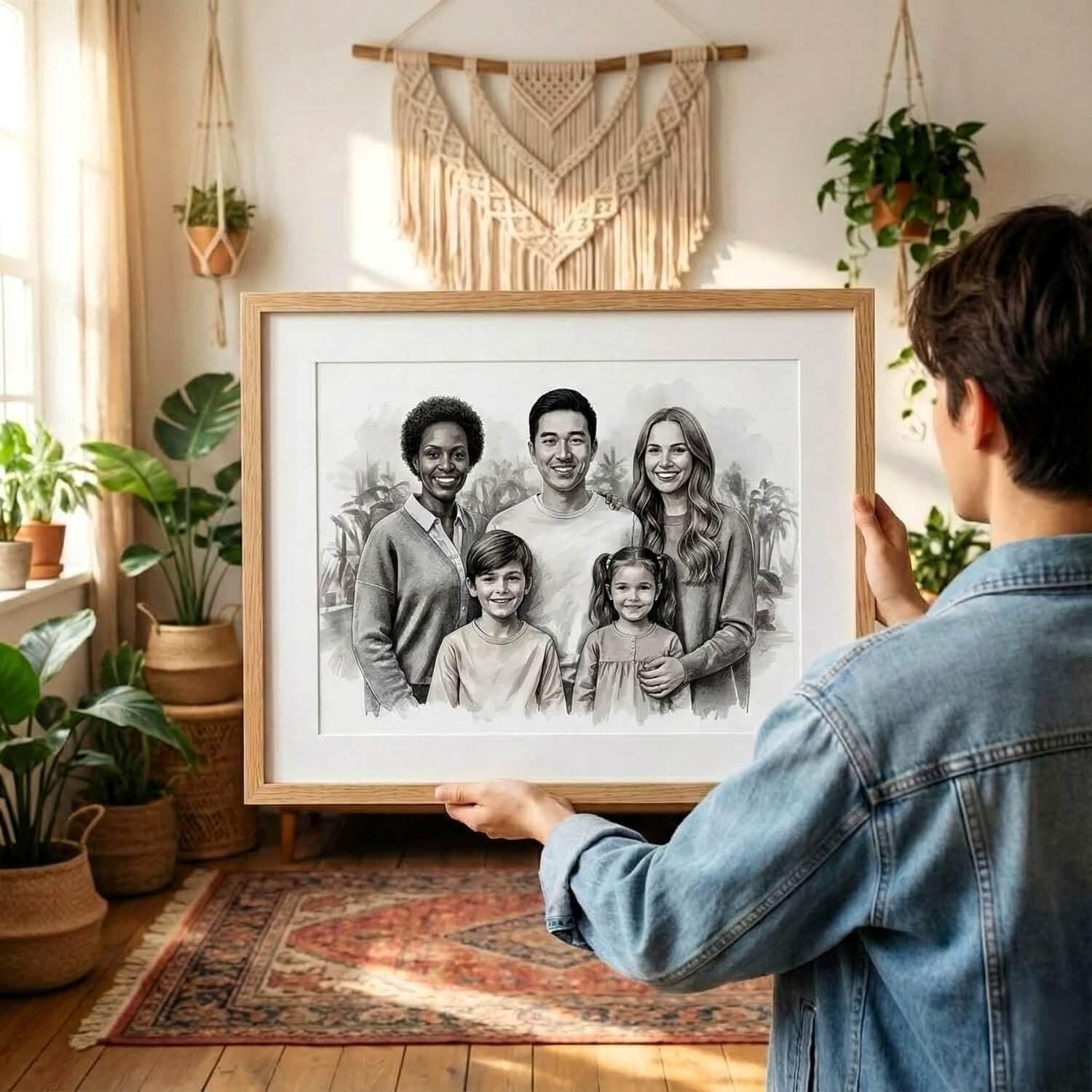 Add Deceased Loved One to Photo | Merge Multiple Pictures | Custom Family Memorial Portrait | Combine Photos | Sympathy Gift
