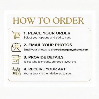 Add Deceased Loved One to Photo | Merge Multiple Pictures | Custom Family Memorial Portrait | Combine Photos | Sympathy Gift