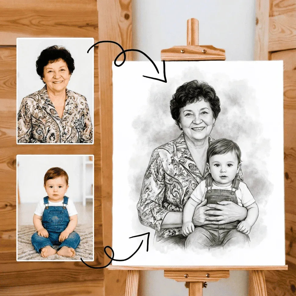 Add Loved One to Photo Custom Family Portrait - Merge My Photos